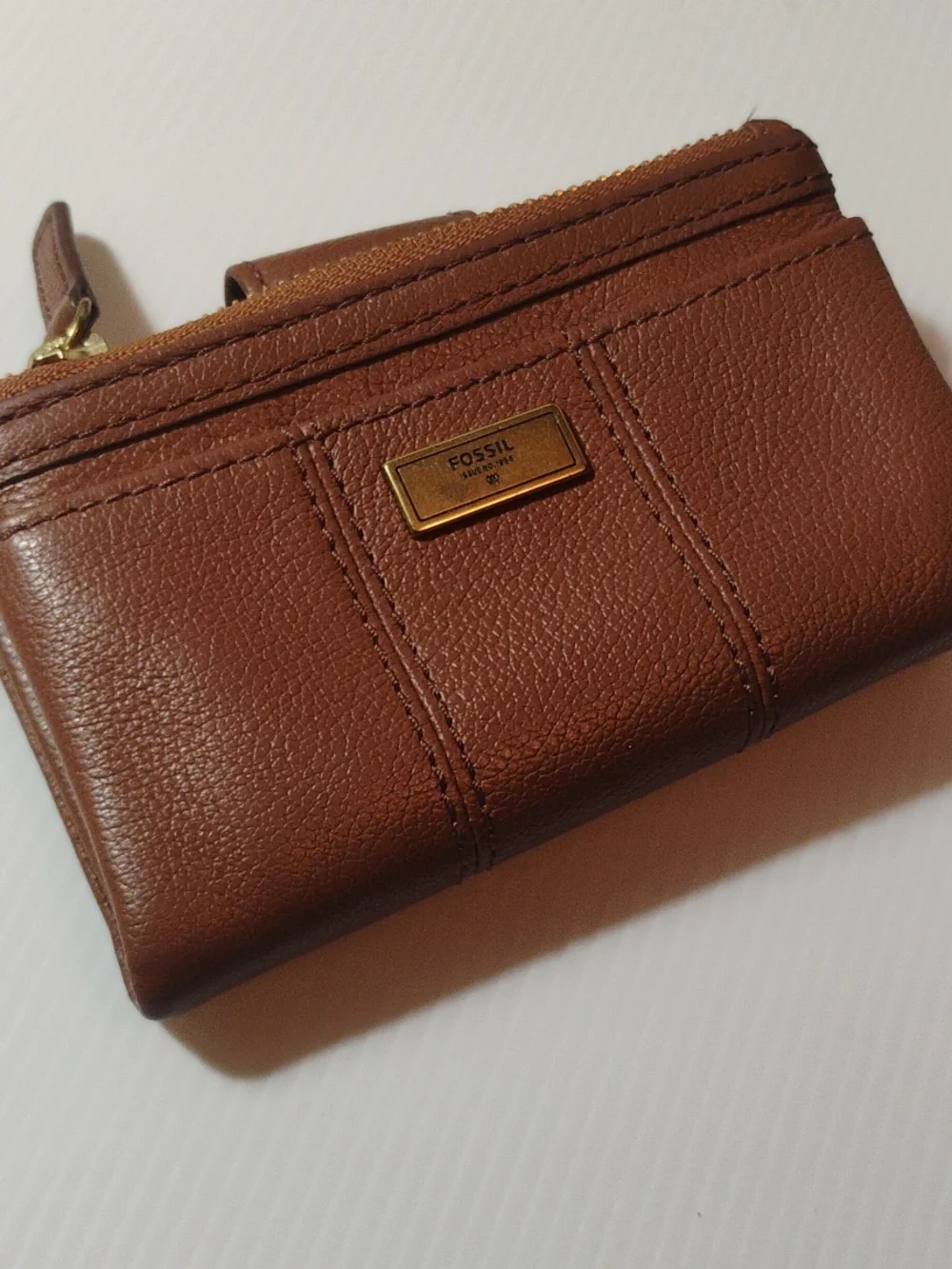 Fossil Vintage Cognac Leather Hobo With Wallet 2 Pieces For One Price - Picture 2 of 11